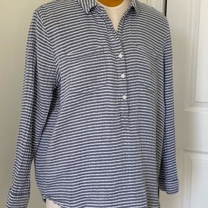 Beach Lunch Lounge Blue &  White Striped Tunic XL